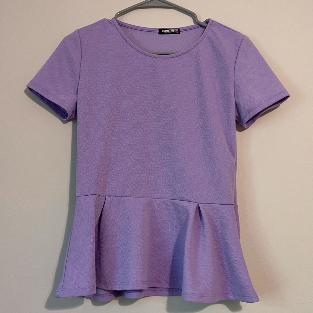 SSOULM | Size Medium | Lilac Peplum Blouse